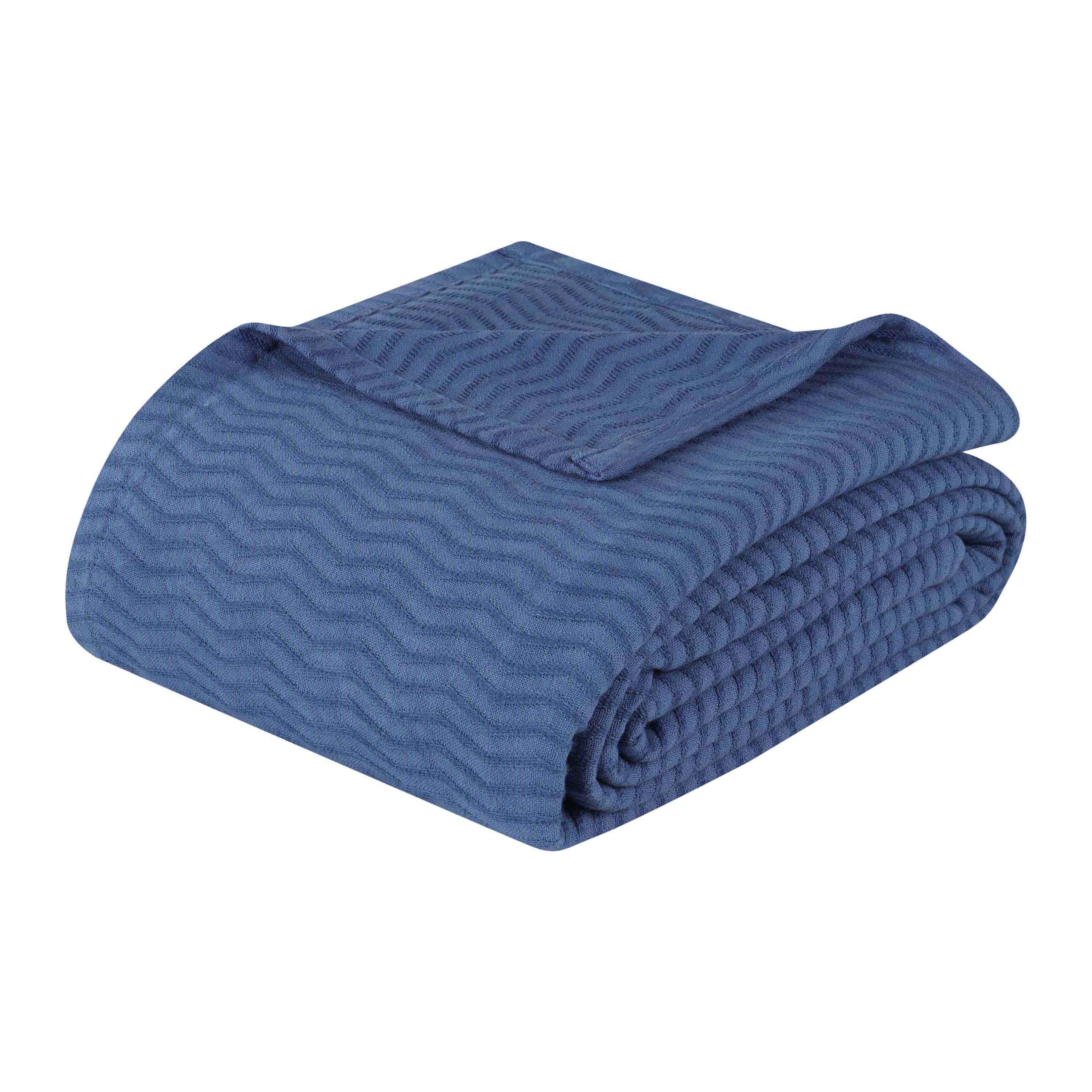 Jena Cotton Textured Chevron Lightweight Woven Blanket - Blanket by Superior Brand