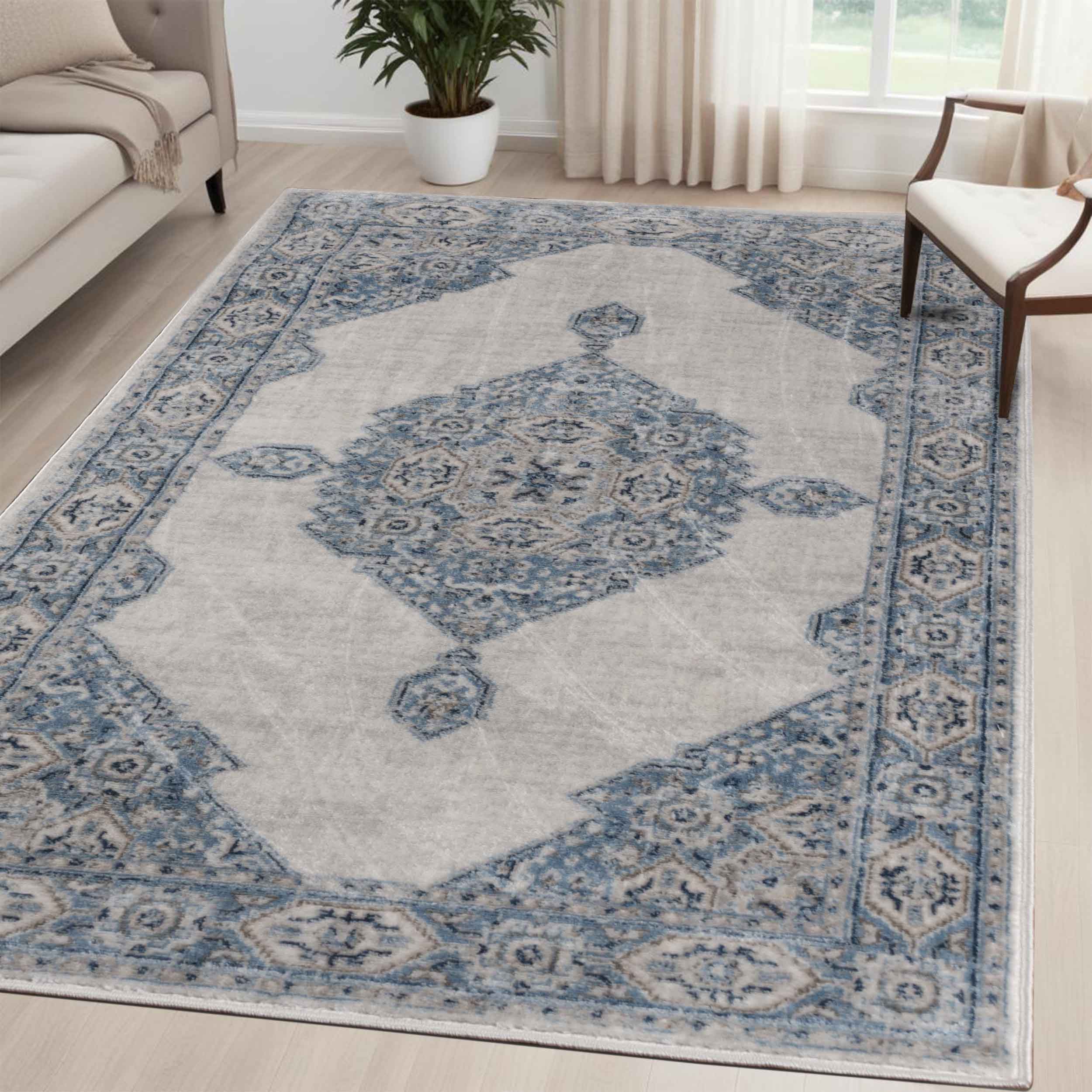 Kailani Modern Farmhouse Medallion Indoor Area Rug or Runner - Rugs by Superior