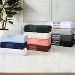 Larissa Cotton Geometric Border 3 Piece Assorted Towel Set - Towel Set by Superior