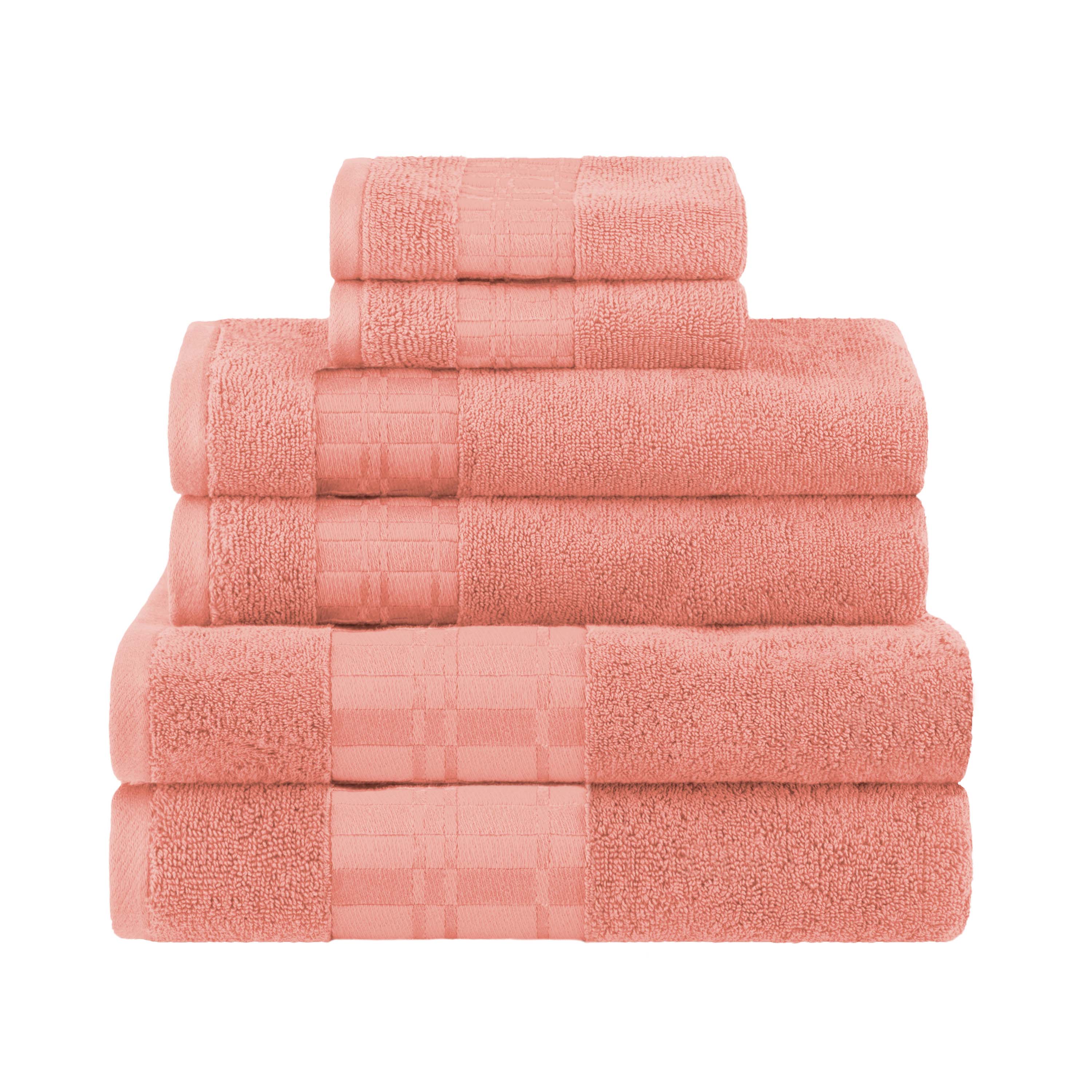 Larissa Cotton Geometric Border 6 Piece Assorted Towel Set - Towel Set by Superior