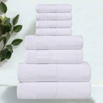 Larissa Cotton Geometric Border 8 Piece Assorted Towel Set - Towel Set by Superior