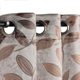 Leaves Machine Washable Room Darkening Blackout Curtains, Set of 2 - by Superior