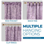 Leaves Room Darkening Back Tabs Blackout Curtain Panels, Set of 2 - Blackout Curtains by Superior