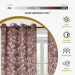 Leaves Room Darkening Blackout Curtain Panel Sets 4 Pieces - Blackout Curtains by Superior