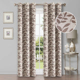 Leaves Room Darkening Blackout Curtain Panel Sets 4 Pieces - Blackout Curtains by Superior