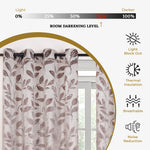 Leaves Room Darkening Blackout Curtain Panel Sets 4 Pieces - Blackout Curtains by Superior
