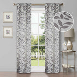 Leaves Room Darkening Blackout Curtain Panel Sets 4 Pieces - Blackout Curtains by Superior