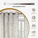 Leaves Room Darkening Blackout Curtain Panel Sets 4 Pieces - Blackout Curtains by Superior