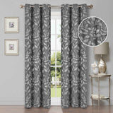 Leaves Room Darkening Blackout Curtain Panel Sets 4 Pieces - Blackout Curtains by Superior