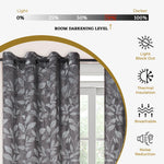 Leaves Room Darkening Blackout Curtain Panel Sets 4 Pieces - Blackout Curtains by Superior