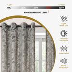Leaves Room Darkening Blackout Curtain Panel Sets 4 Pieces - Blackout Curtains by Superior