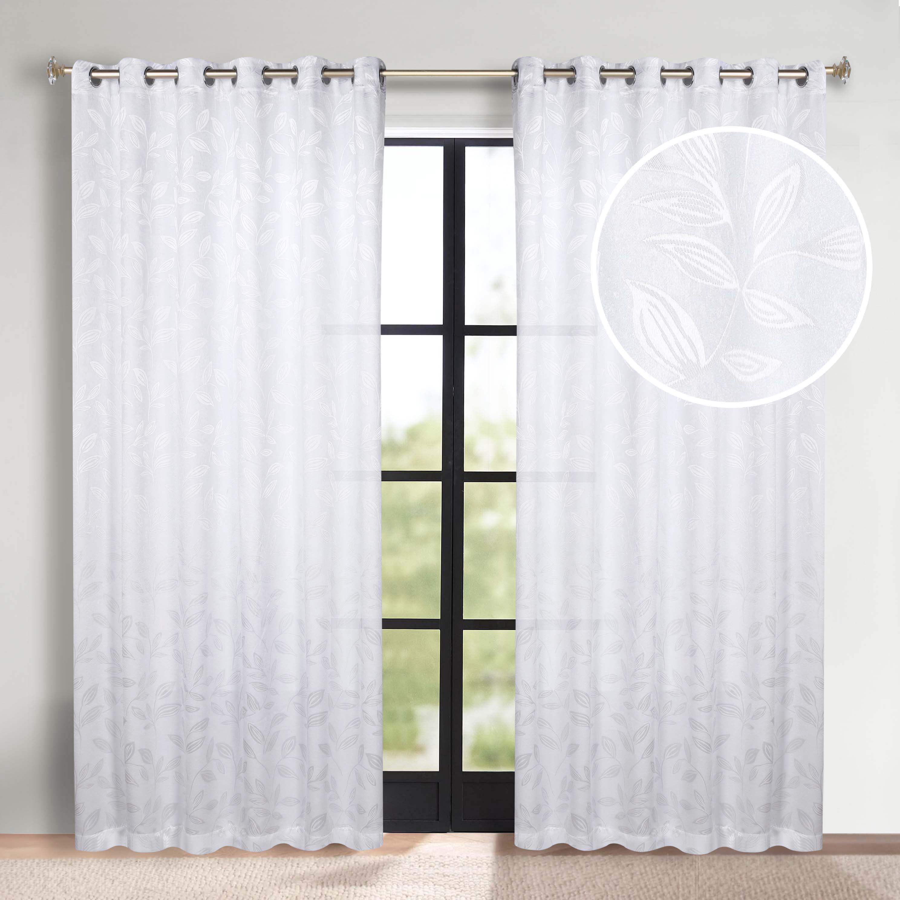 Leaves Room Darkening Grommet Blackout Curtain Panels, Set of 2 - Blackout Curtains by Superior Brand
