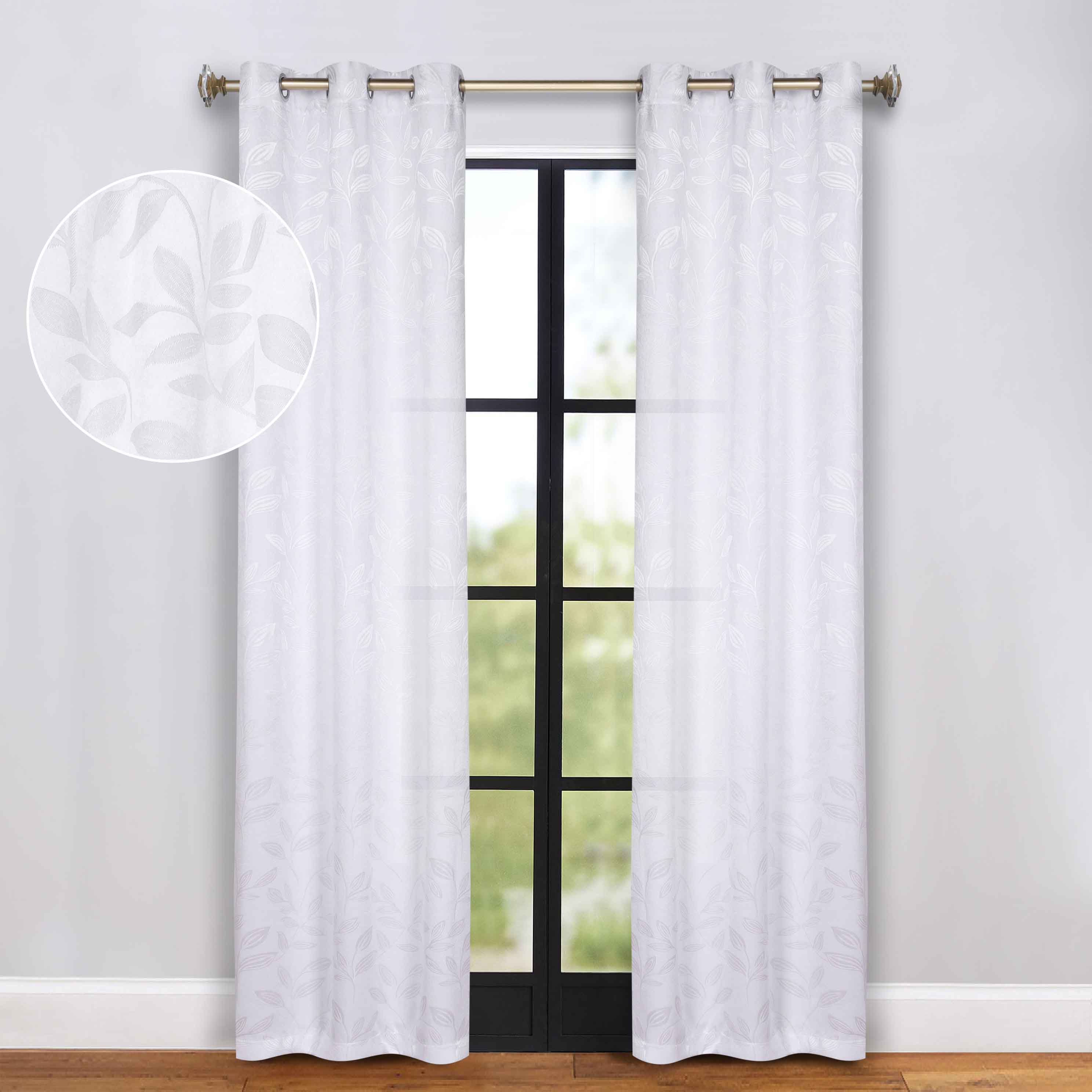 Leaves Room Darkening Grommet Blackout Curtain Panels, Set of 2 - Blackout Curtains by Superior Brand