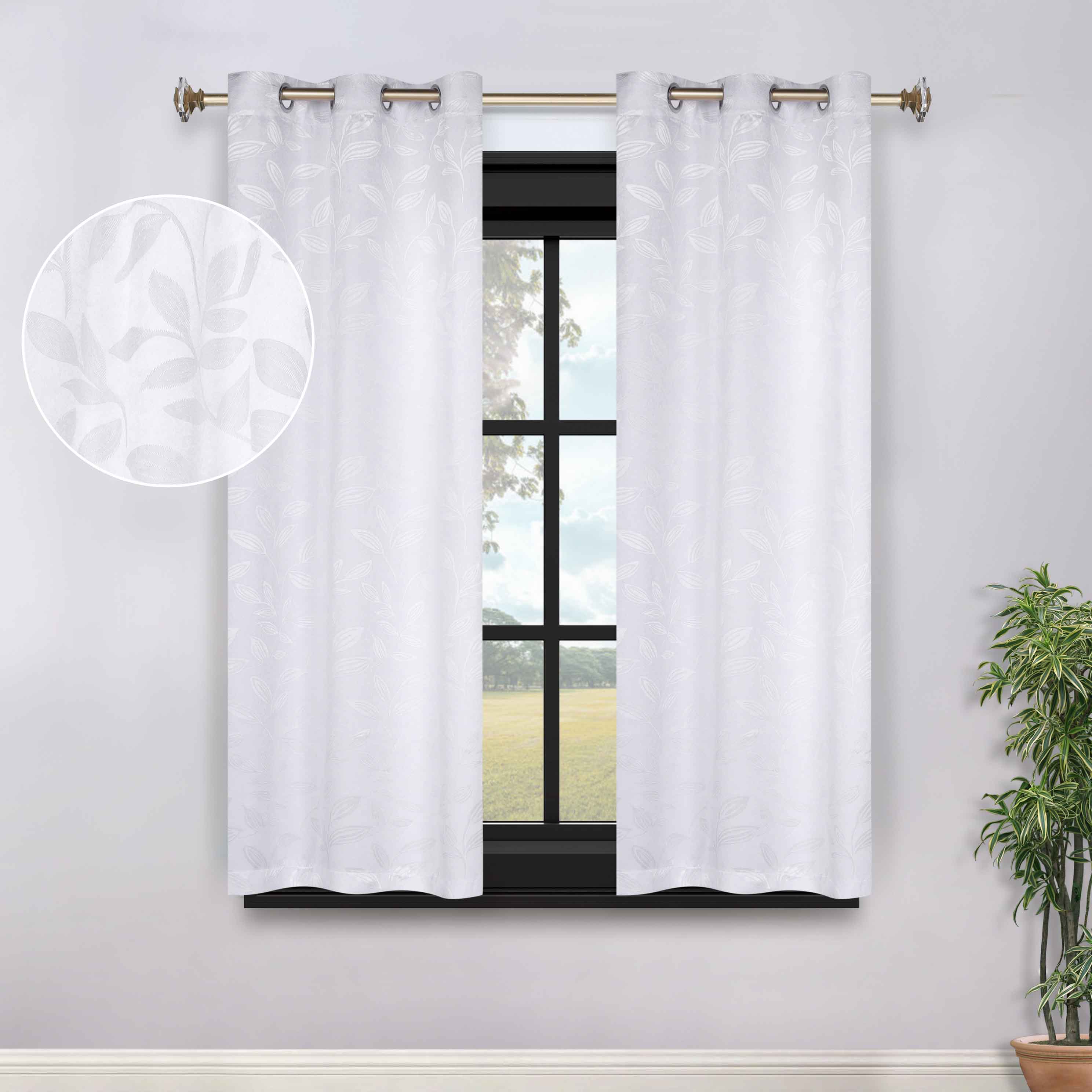 Leaves Room Darkening Grommet Blackout Curtain Panels, Set of 2 - Blackout Curtains by Superior Brand