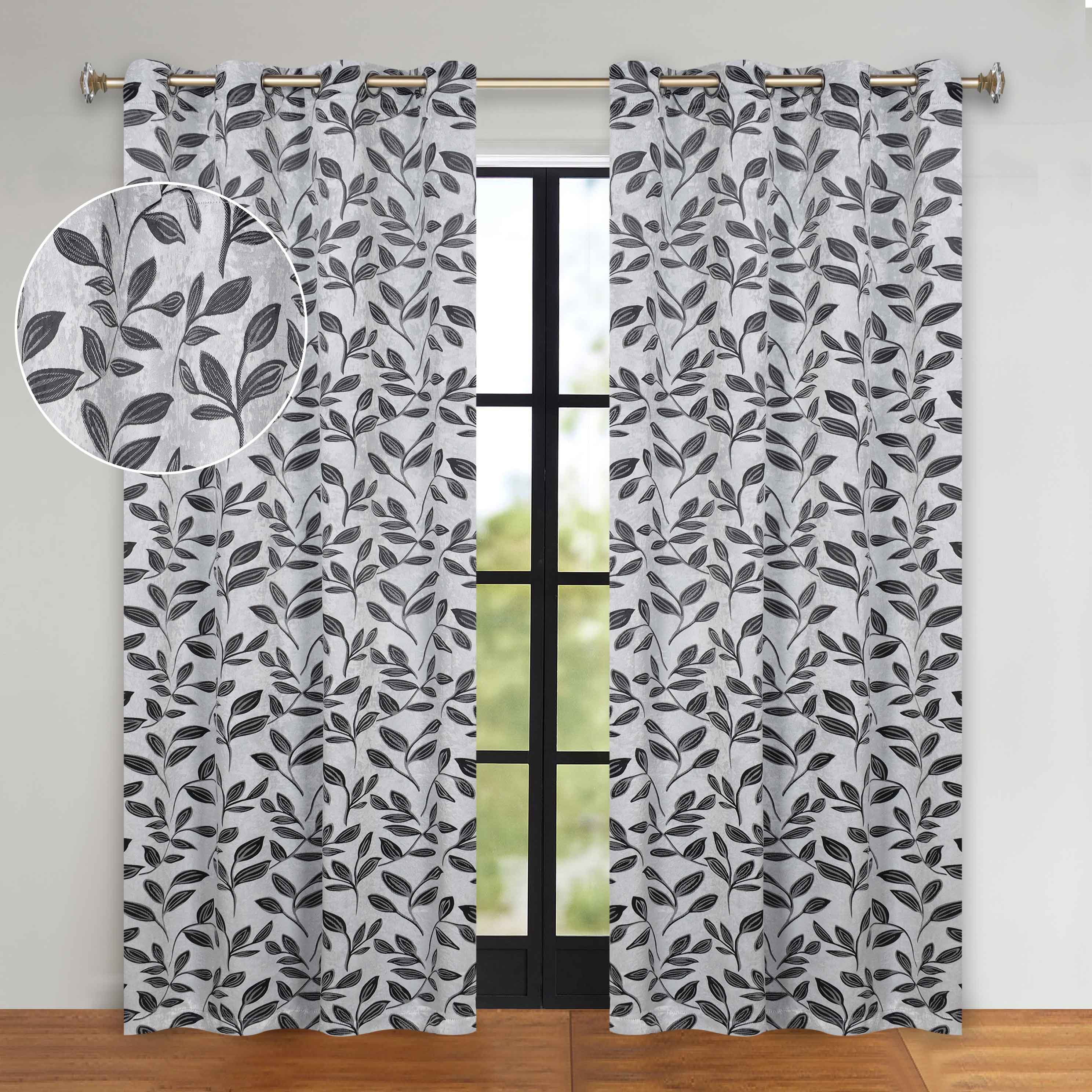 Leaves Room Darkening Grommet Blackout Curtain Panels, Set of 2 - Blackout Curtains by Superior Brand