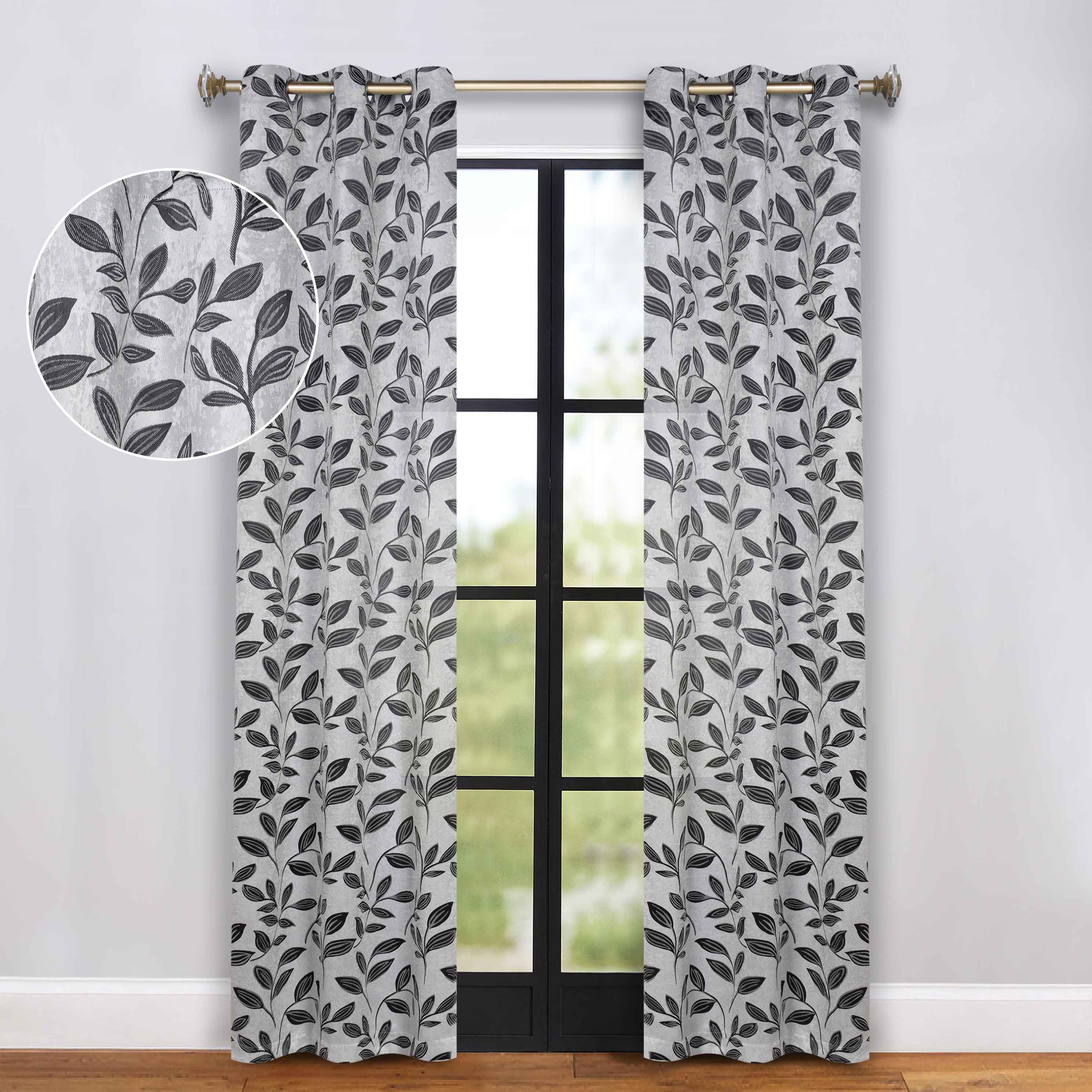 Leaves Room Darkening Grommet Blackout Curtain Panels, Set of 2 - Blackout Curtains by Superior Brand