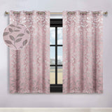 Leaves Room Darkening Washable Blackout Curtain Panels, Set of 2 - Blackout Curtains by Superior