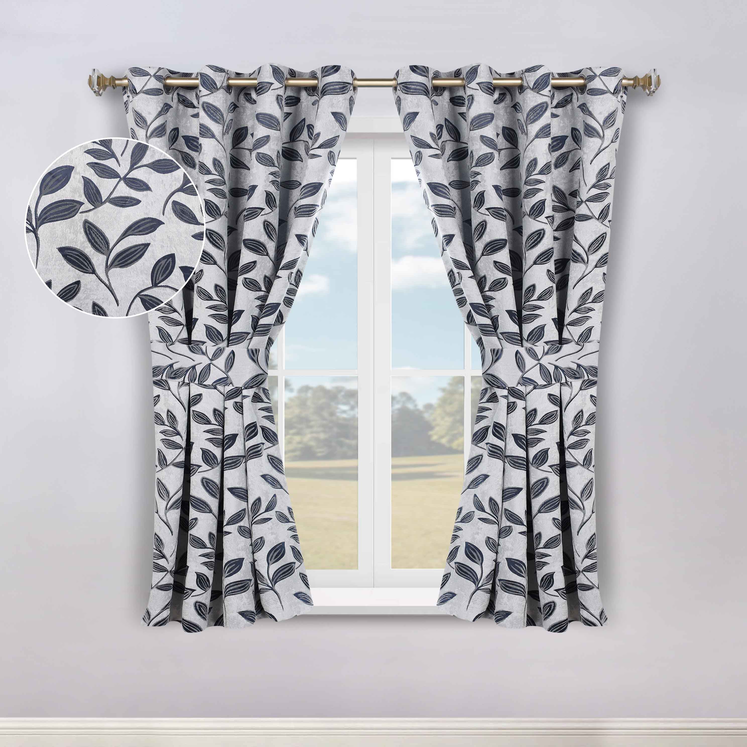 Leaves Room Darkening Washable Blackout Curtain Panels, Set of 2 - Blackout Curtains by Superior
