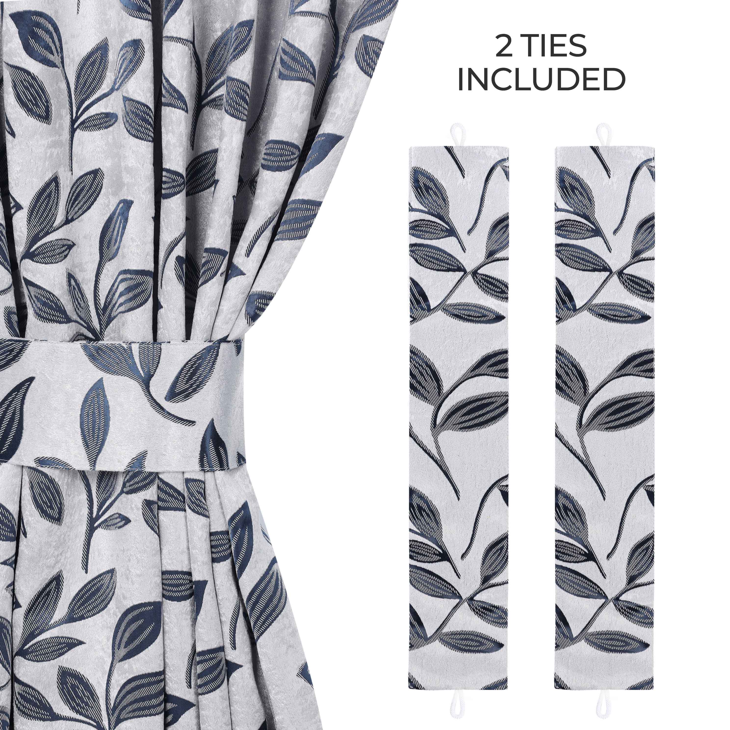 Leaves Room Darkening Washable Blackout Curtain Panels, Set of 2 - Blackout Curtains by Superior