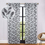 Leaves Washable Room Darkening Blackout Curtain Panels, Set of 2 - Blackout Curtains by Superior