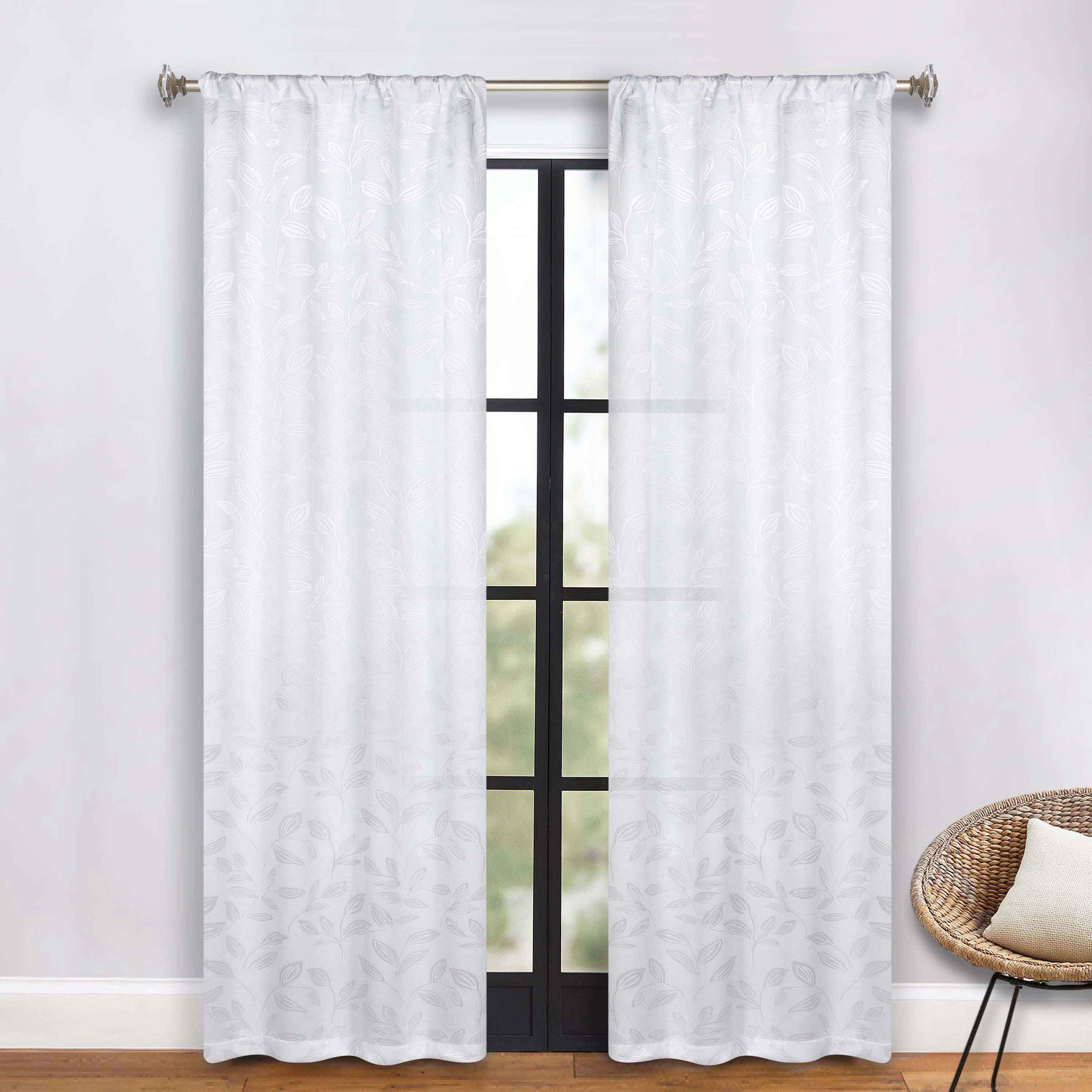 Leaves Washable Room Darkening Blackout Curtain Panels, Set of 2 - Blackout Curtains by Superior