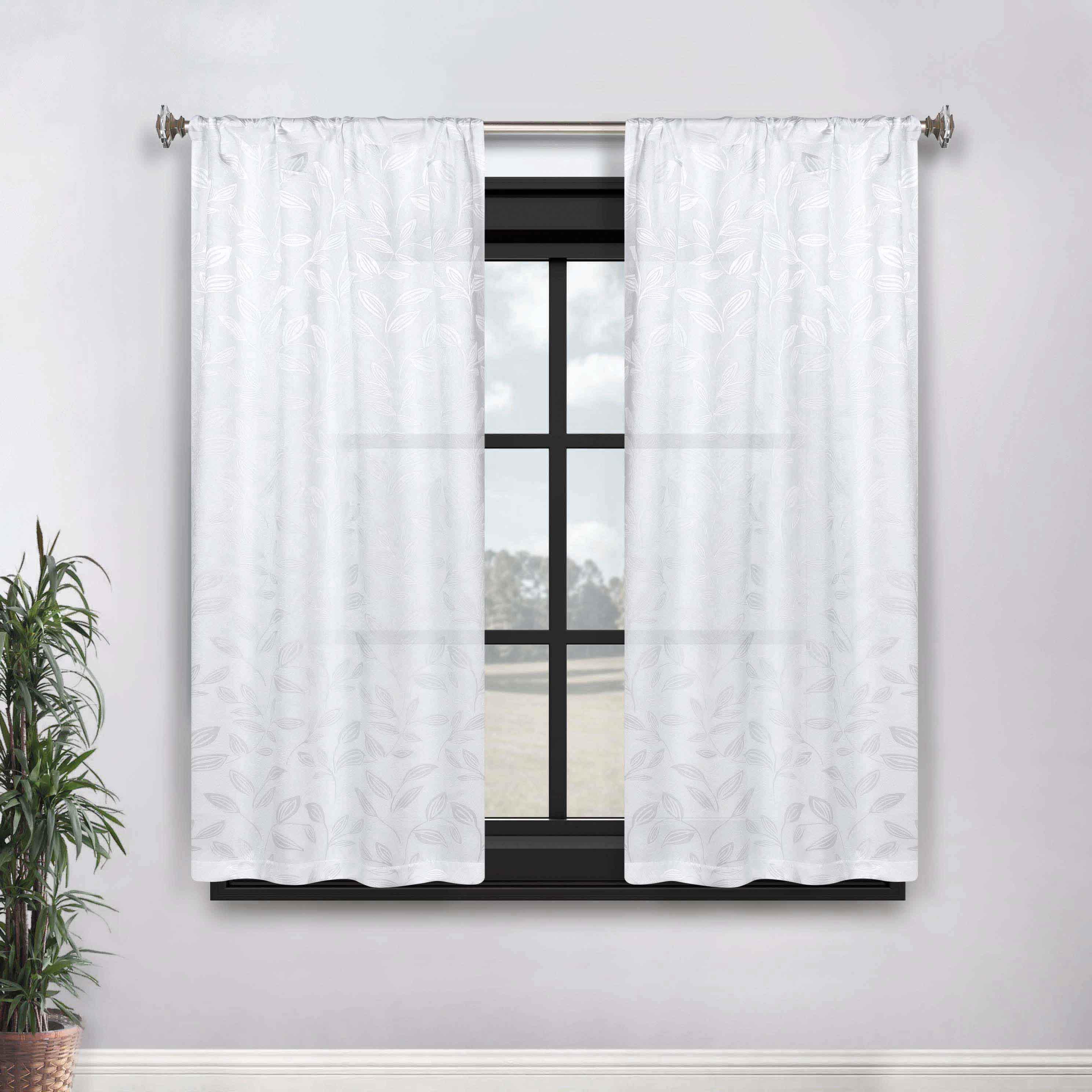 Leaves Washable Room Darkening Blackout Curtain Panels, Set of 2 - Blackout Curtains by Superior