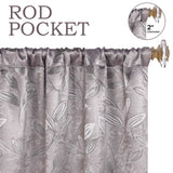 Leaves Washable Room Darkening Blackout Curtain Panels, Set of 2 - Blackout Curtains by Superior