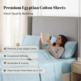 530 Thread Count Egyptian Cotton Sateen Bed Sheet Set