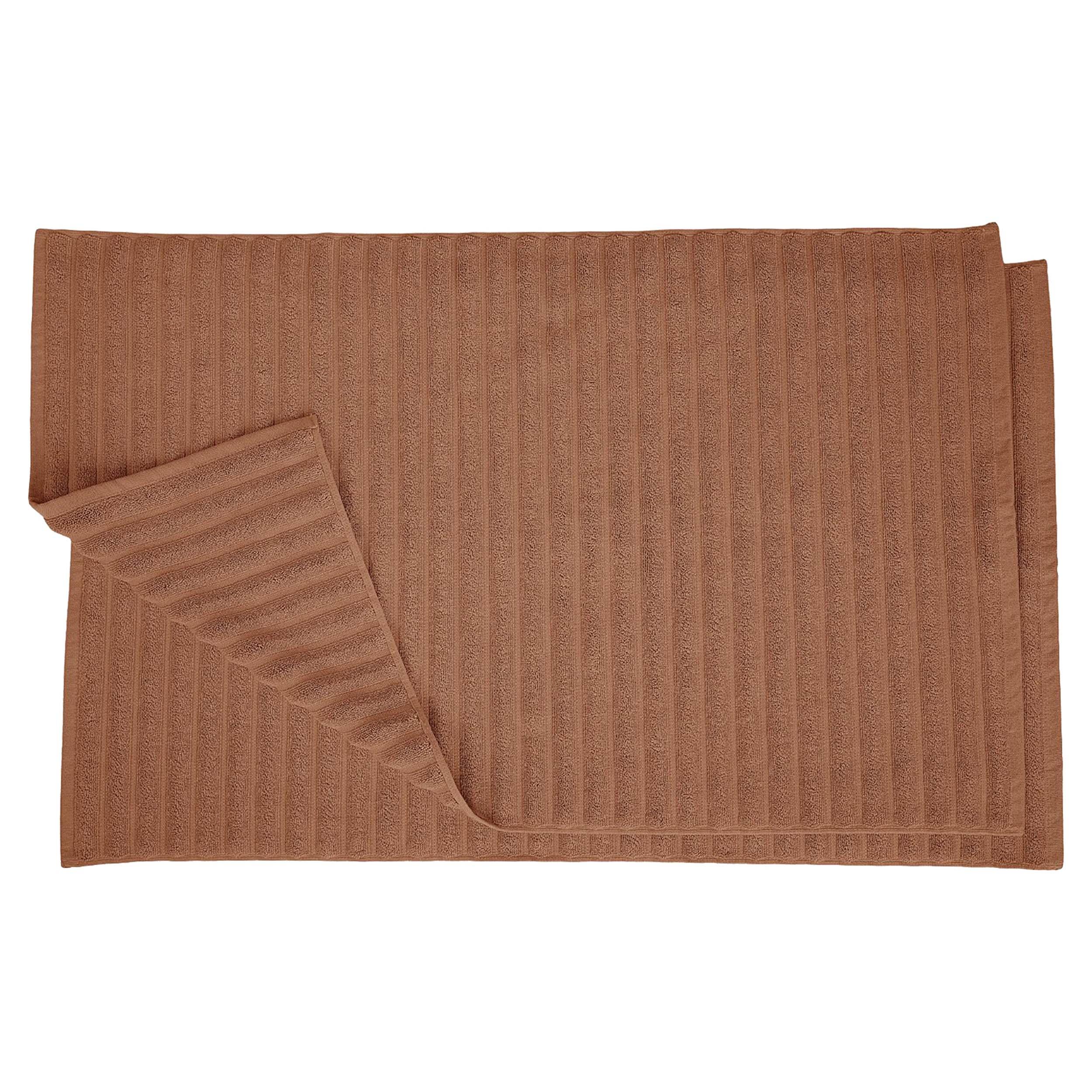 Eco-Friendly Cotton Textured Stripes Bath Mat Set of 2 - Bath Mats by Superior Brand