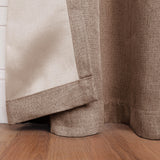 Linen Pattern Washable Room Darkening Blackout Curtain Set 42" - 8 Pieces - Blackout Curtains by Superior