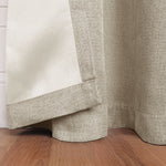 Linen Pattern Washable Room Darkening Blackout Curtains Set 26" - 8 Pieces - Blackout Curtains by Superior