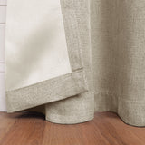 Linen Pattern Washable Room Darkening Blackout Curtains Set 26" - 8 Pieces - Blackout Curtains by Superior