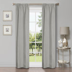Linen Pattern Washable Room Darkening Blackout Curtains Set 26" - 8 Pieces - Blackout Curtains by Superior