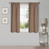 Linen Pattern Washable Room Darkening Blackout Curtains Set 26" - 8 Pieces - Blackout Curtains by Superior