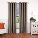 Linen Pattern Washable Room Darkening Blackout Curtain Set 42" - 8 Pieces - Blackout Curtains by Superior