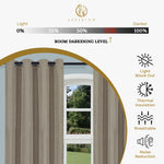 Linen Pattern Washable Room Darkening Blackout Curtain Set 42" - 8 Pieces - Blackout Curtains by Superior