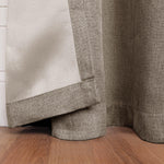 Linen Pattern Washable Room Darkening Blackout Curtain Set 42" - 8 Pieces - Blackout Curtains by Superior