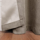 Linen Pattern Washable Room Darkening Blackout Curtain Set 42" - 8 Pieces - Blackout Curtains by Superior
