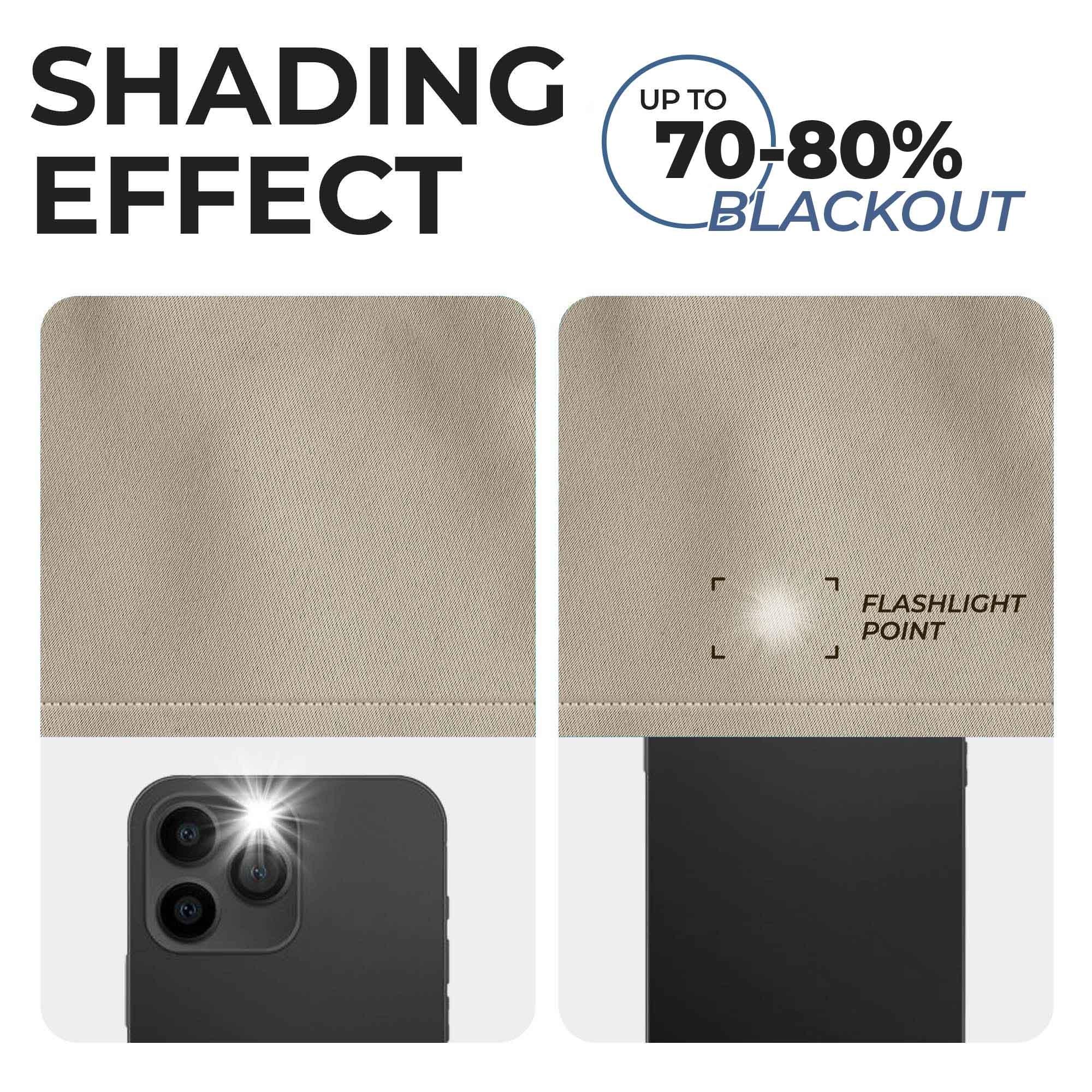 Linen Pattern Washable Room Darkening Blackout Curtain Set 42" - 8 Pieces - Blackout Curtains by Superior