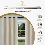 Linen Pattern Washable Room Darkening Blackout Curtain Set 42" - 8 Pieces - Blackout Curtains by Superior