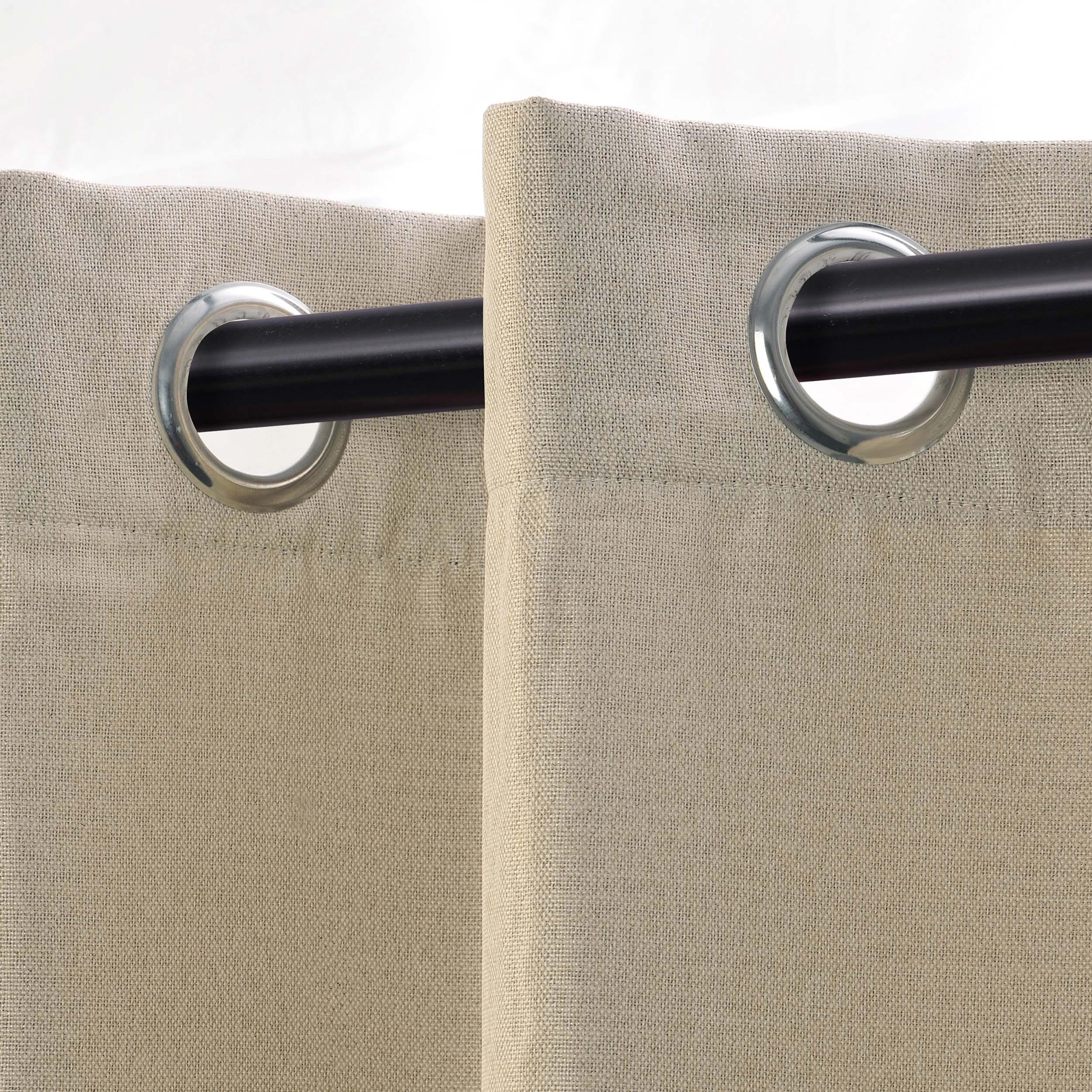 Linen Pattern Washable Room Darkening Blackout Curtain Set 42" - 8 Pieces - Blackout Curtains by Superior