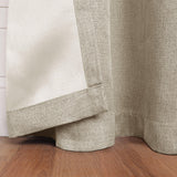 Linen Pattern Washable Room Darkening Blackout Curtain Set 42" - 8 Pieces - Blackout Curtains by Superior