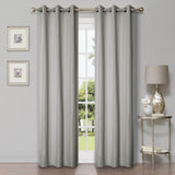 Linen Pattern Washable Room Darkening Blackout Curtain Set 42" - 8 Pieces - Blackout Curtains by Superior