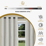 Linen Pattern Washable Room Darkening Blackout Curtain Set 42" - 8 Pieces - Blackout Curtains by Superior
