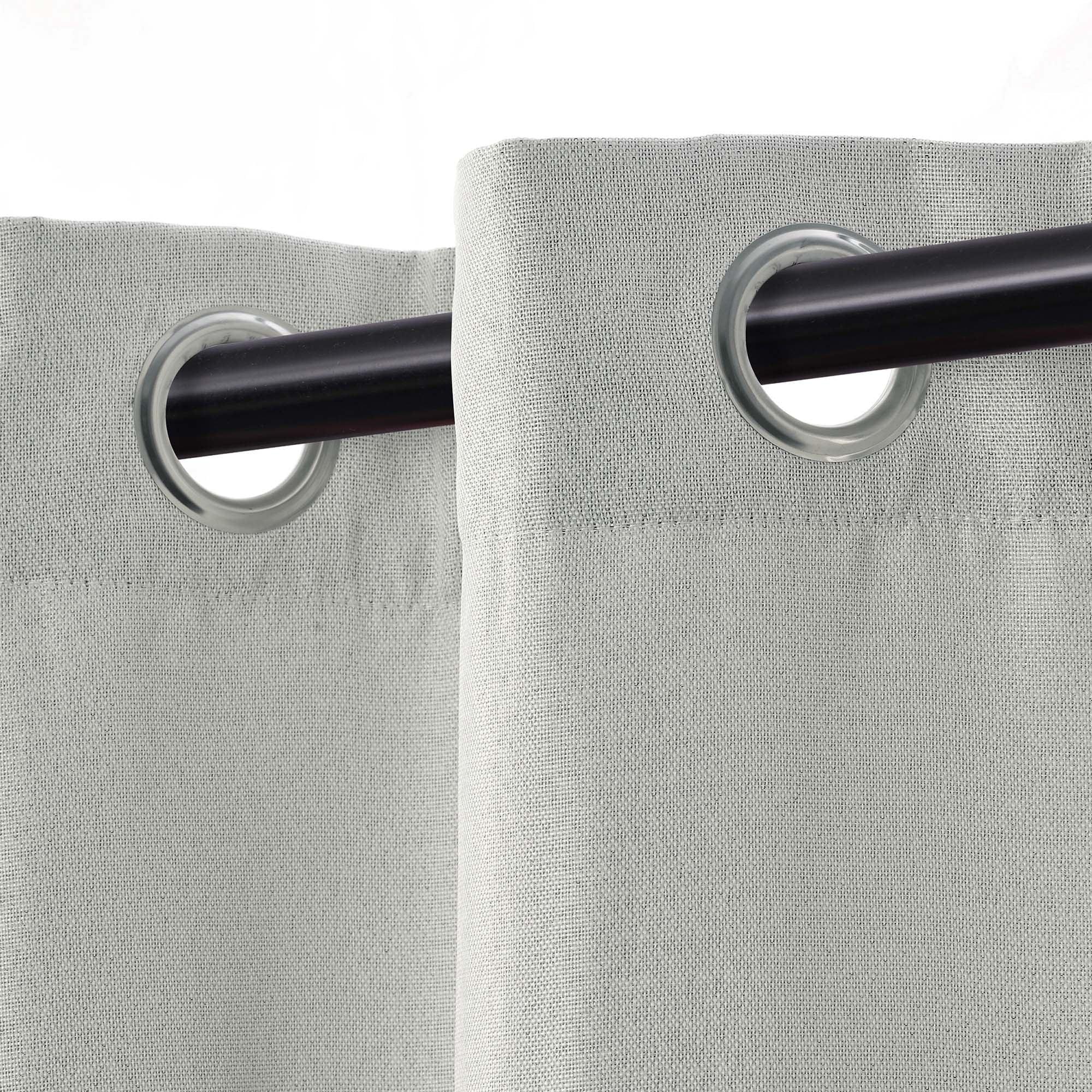 Linen Pattern Washable Room Darkening Blackout Curtain Set 42" - 8 Pieces - Blackout Curtains by Superior