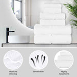 Lodie Cotton Jacquard Solid and Two-Toned 12 Piece Assorted Towel Set - Towel Set by Superior