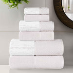 Lodie Cotton Jacquard Solid and Two-Toned 6 Piece Assorted Towel Set - Towel Set by Superior
