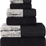 Lodie Cotton Jacquard Solid and Two-Toned 6 Piece Assorted Towel Set - Towel Set by Superior