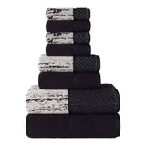 Lodie Cotton Jacquard Solid and Two-Toned 8 Piece Assorted Towel Set - Towel Set by Superior