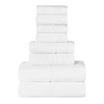 Lodie Cotton Jacquard Solid and Two-Toned 8 Piece Assorted Towel Set - Towel Set by Superior